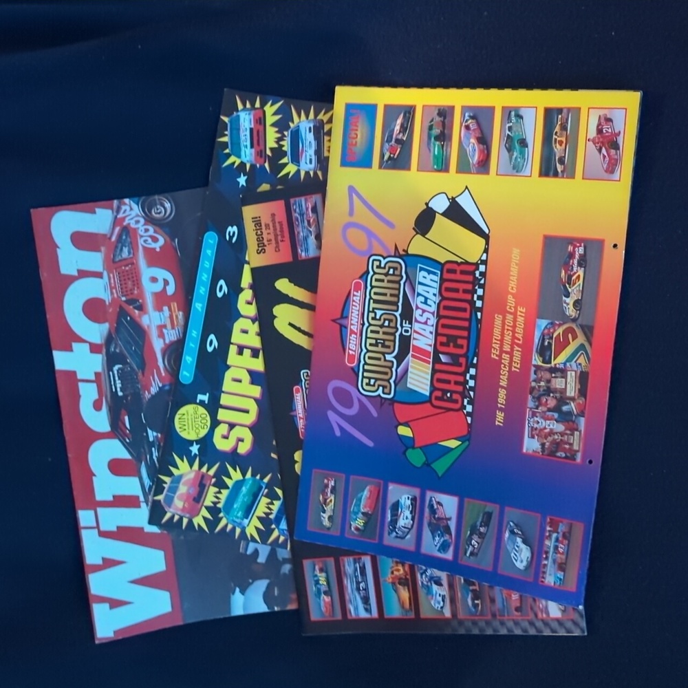 Four Vintage NASCAR Calendars